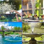 Solar Bird Bath Fountain Pump with 6 Nozzles