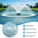 1HP Floating Pond Fountain Aerator with Timer