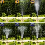 Solar Bird Bath Fountain Pump with 6 Nozzles