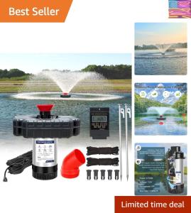 750W Pond Aerator Fountain with Timer & Cord
