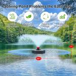 750W Pond Aerator Fountain with Timer & Cord
