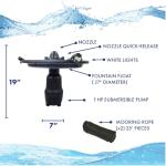 1 HP Aerating Pond Fountain with LED Lights