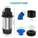 1 HP Floating Pond Fountain Aerator Pump