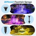 Anfraer RGB Floating Pond Fountain with LED Lights