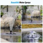 Anfraer RGB Floating Pond Fountain with LED Lights