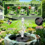Solar Fountain with Adjustable Spray Heights and Nozzles