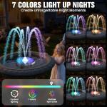 Solar Bird Bath Fountain Pump with Lights