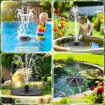 Solar Fountain with Adjustable Spray Heights and Nozzles
