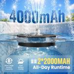 Solar Bird Bath Fountain Pump with Lights