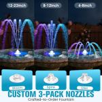 Solar Bird Bath Fountain Pump with Lights