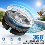 Solar Bird Bath Fountain Pump with Lights