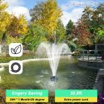 Colorful LED Floating Pond Fountain