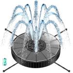 Solar Bird Bath Fountain with 3 Spray Heights