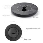 Solar Powered Bird Bath Fountain Pump - 1W