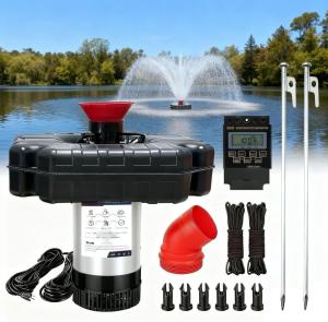 1HP Floating Pond Fountain Aerator with 100ft Cord