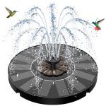 Solar Bird Bath Fountain with 7 Nozzles