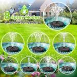 Solar Bird Bath Fountain with 7 Nozzles