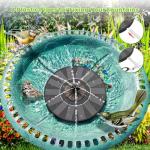 Solar Bird Bath Fountain with 7 Nozzles