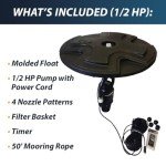 Eco-Friendly Floating Pond Fountain with Optional Lights
