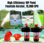 750W Pond Fountain Aerator – 15000 GPH Pump
