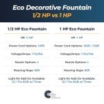 Eco-Friendly Floating Pond Fountain with Optional Lights