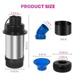 15000 GPH Floating Pond Fountain Aerator Pump