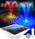 Upgraded Solar Pool Fountain with Light Show