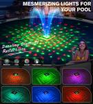 Upgraded Solar Pool Fountain with Light Show