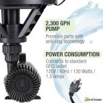 Pond Boss 1/4 HP Floating Fountain with LED Lights