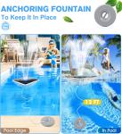 Upgraded Solar Pool Fountain with Light Show