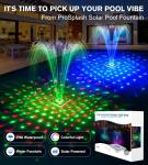 Upgraded Solar Pool Fountain with Light Show