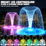 Large Floating Pond Fountain with LED Lights
