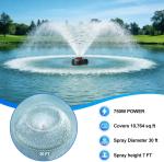 Floating Pond Fountain Pump with 15000 GPH Aeration
