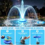 Large Floating Pond Fountain with LED Lights