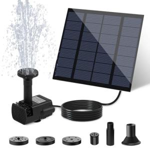 Solar Bird Bath Fountain with Separate Pump