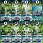 Solar Fountain with LED Light and 7 Nozzles