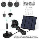 Solar Bird Bath Fountain with Separate Pump