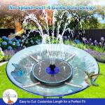Solar Fountain with LED Light and 7 Nozzles