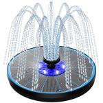 Solar Fountain with LED Light and 7 Nozzles