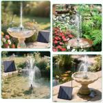 Solar Bird Bath Fountain with Separate Pump