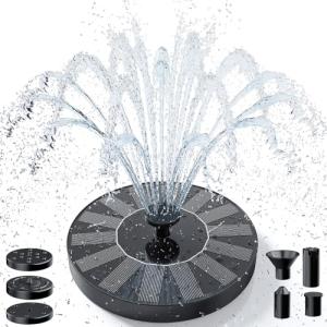 AISITIN Solar Fountain with 6 Nozzles for Gardens