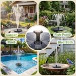 AISITIN Solar Fountain with 6 Nozzles for Gardens