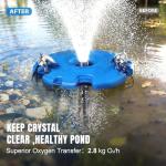 2HP Floating Pond Fountain with RGB LED Lights