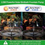 2 Pack Solar Bird Bath Fountain Pump with Nozzles