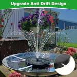 2 Pack Solar Bird Bath Fountain Pump with Nozzles