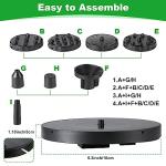 2 Pack Solar Bird Bath Fountain Pump with Nozzles