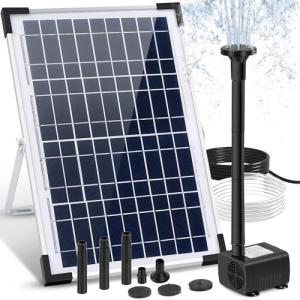 Solar Fountain Pump with 3 Nozzles and 132 GPH