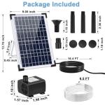 Solar Fountain Pump with 3 Nozzles and 132 GPH