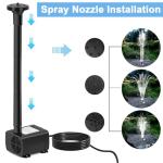 Solar Fountain Pump with 3 Nozzles and 132 GPH