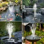 Solar Fountain Pump with 3 Nozzles and 132 GPH
